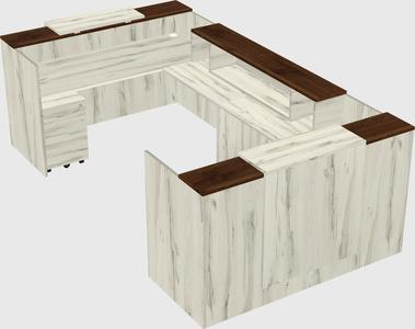 Reception desk u-shape