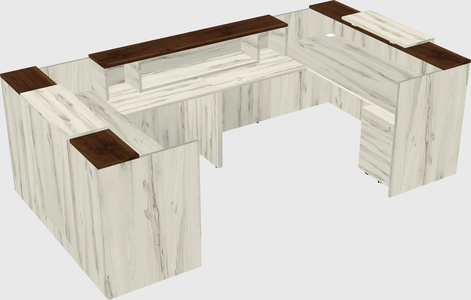 Bureau d'accueil en forme de u
