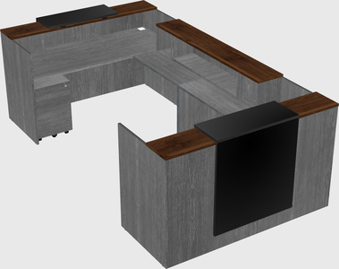 Reception desk u-shape