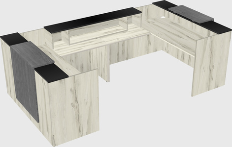 Bureau d'accueil en forme de u