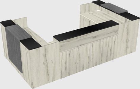 Bureau d'accueil en forme de u
