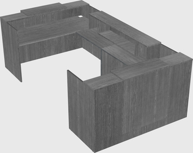 Bureau d'accueil en forme de u