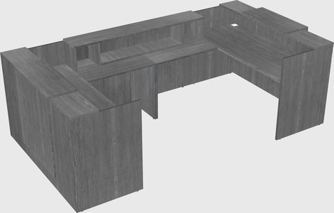 Bureau d'accueil en forme de u