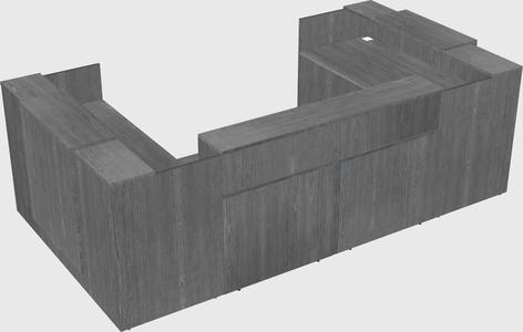 Bureau d'accueil en forme de u