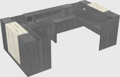 Bureau d'accueil en forme de u