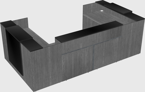 Bureau d'accueil en forme de u