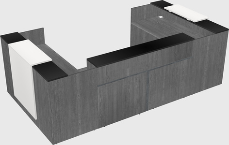 Bureau d'accueil en forme de u