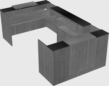 Bureau d'accueil en forme de u