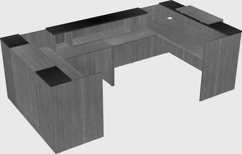 Bureau d'accueil en forme de u