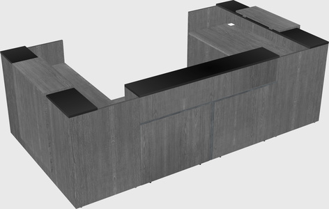 Bureau d'accueil en forme de u