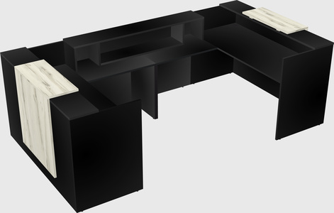 Bureau d'accueil en forme de u