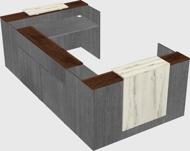 Reception desk u-shape