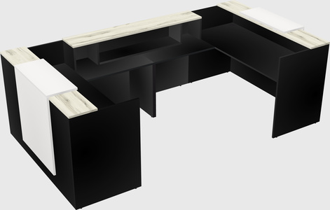 Bureau d'accueil en forme de u