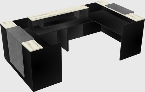 Bureau d'accueil en forme de u
