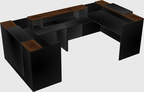 Bureau d'accueil en forme de u