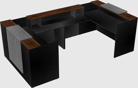 Bureau d'accueil en forme de u
