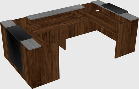 Bureau d'accueil en forme de u