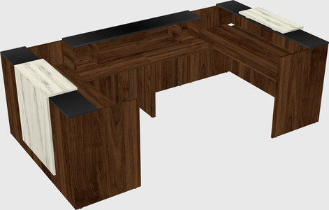 Bureau d'accueil en forme de u
