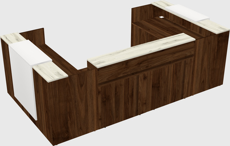 Bureau d'accueil en forme de u