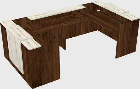 Bureau d'accueil en forme de u