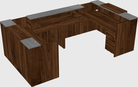 Bureau d'accueil en forme de u