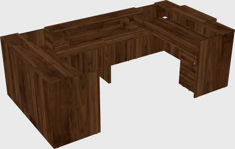 Bureau d'accueil en forme de u