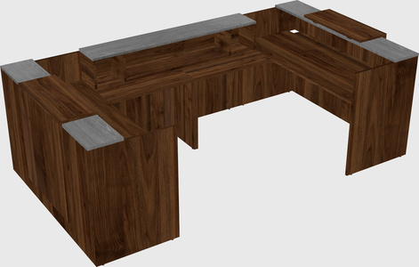 Bureau d'accueil en forme de u