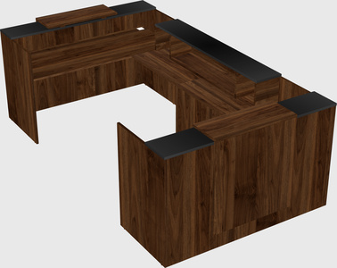 Bureau d'accueil en forme de u