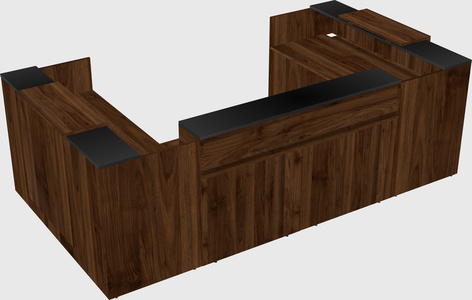 Bureau d'accueil en forme de u