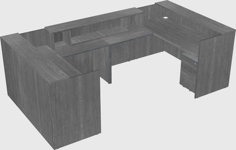 Bureau d'accueil en forme de u