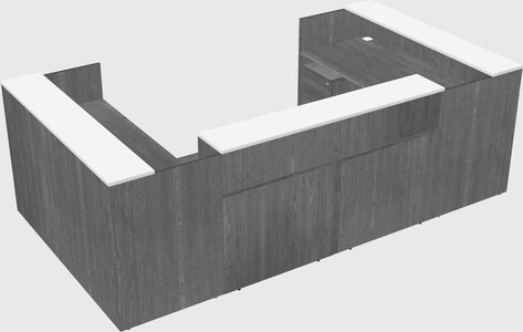 Bureau d'accueil en forme de u