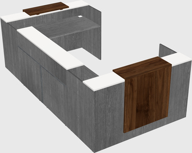 Reception desk u-shape
