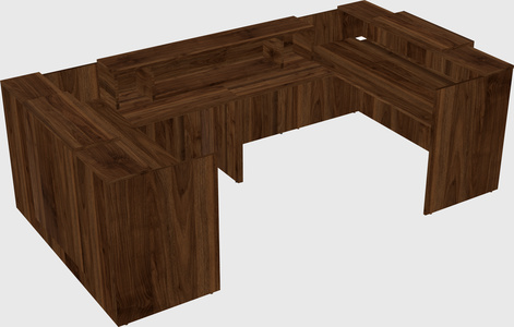 Bureau d'accueil en forme de u
