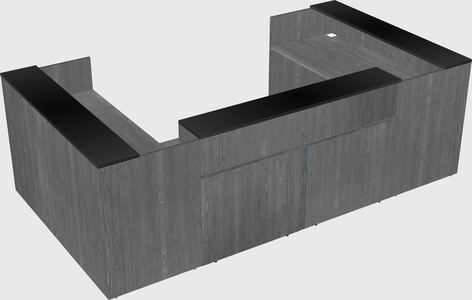 Bureau d'accueil en forme de u