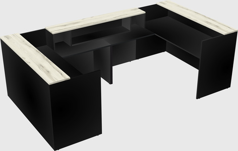 Bureau d'accueil en forme de u