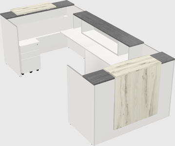 Reception desk u-shape