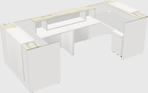 Reception desk u-shape