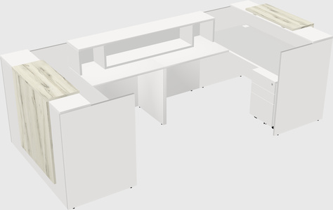 Reception desk u-shape