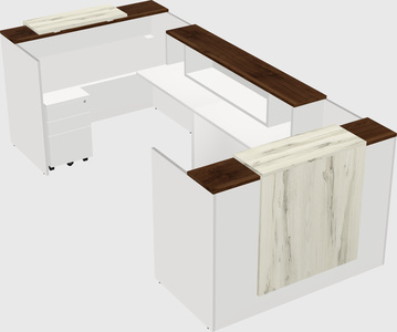 Reception desk u-shape