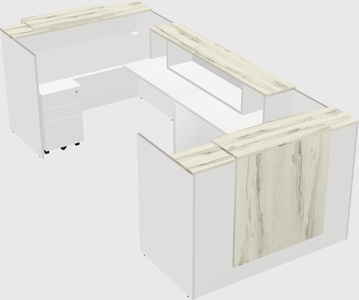 Reception desk u-shape