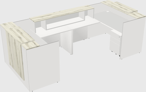 Reception desk u-shape