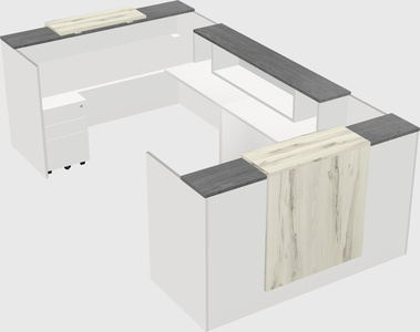 Reception desk u-shape