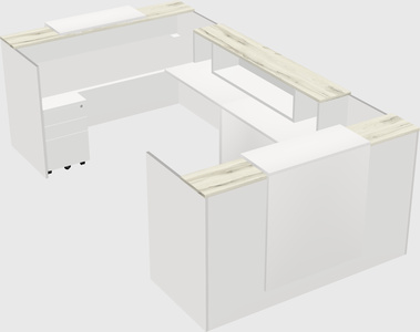 Reception desk u-shape