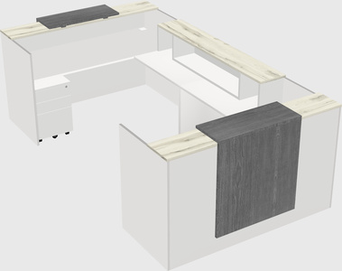 Reception desk u-shape