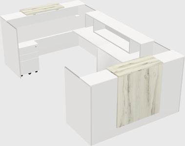 Reception desk u-shape