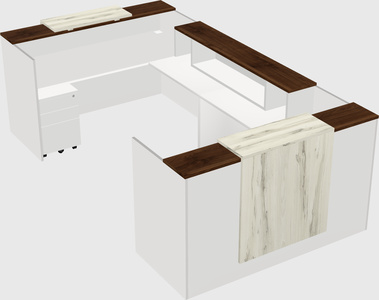 Reception desk u-shape