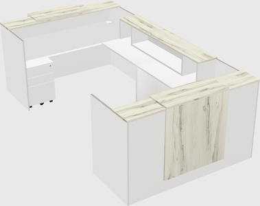 Reception desk u-shape