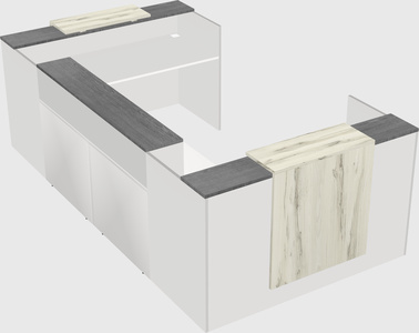 Reception desk u-shape