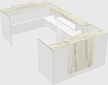 Reception desk u-shape