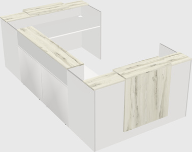Reception desk u-shape